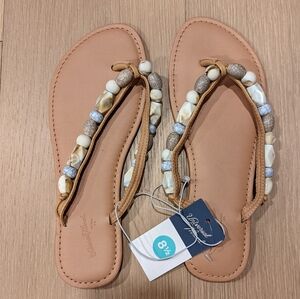 Target Tan Beaded Sandals